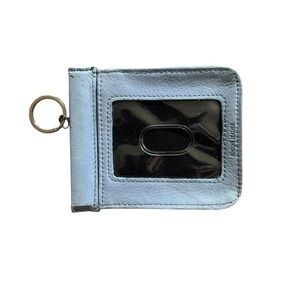 FOSSIL Leather ID / Card Case / Key Keeper, Light Blue